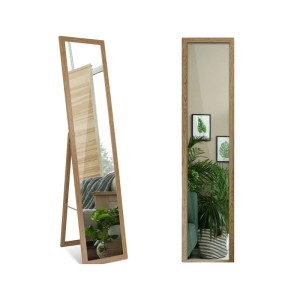 Tulup Standspiegel Moderner Stehender Spiegel 36x156 cm Stehender Spiegel mit Schlafzimmer Eichenrahmen Stehender Spiegel mit Rahmen