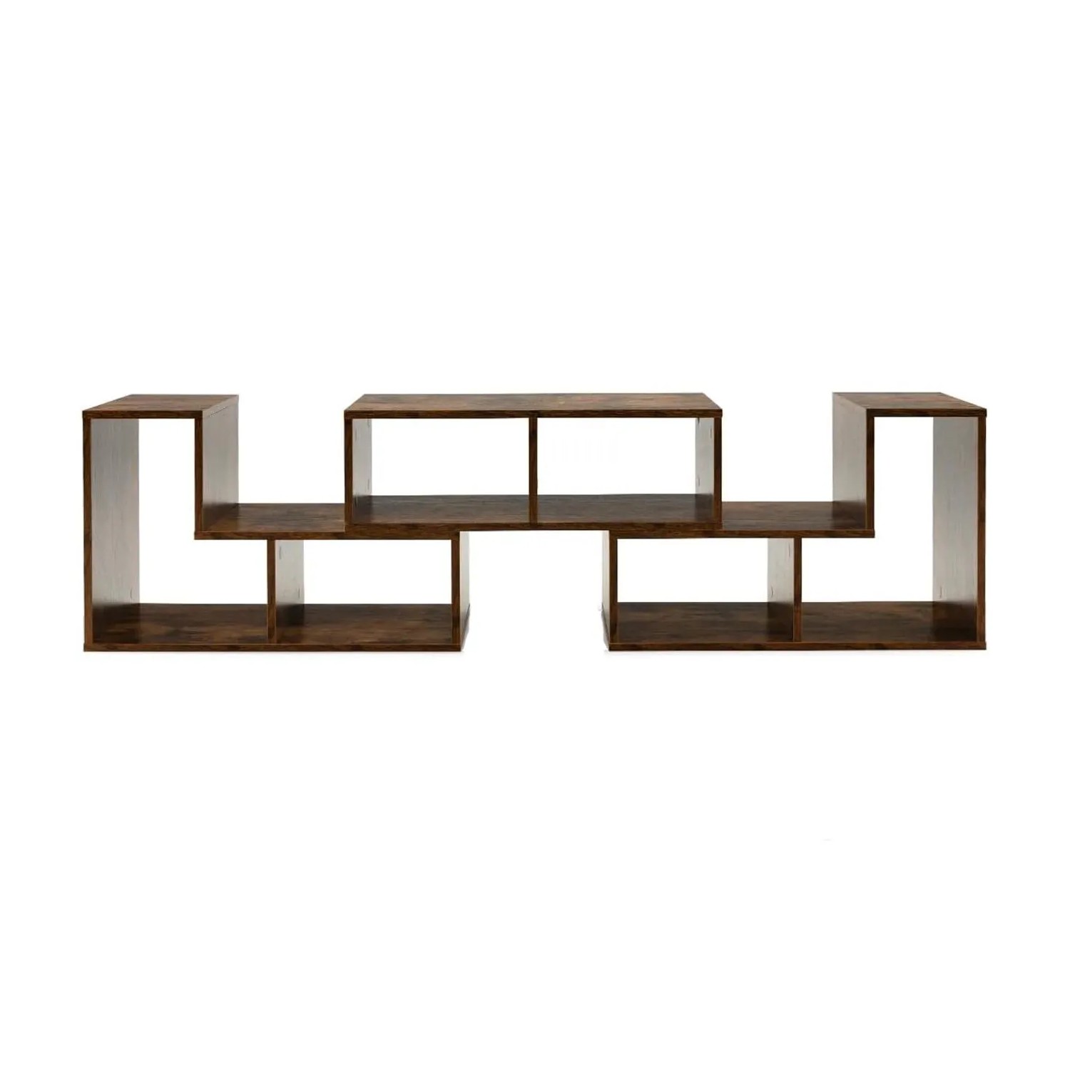 Costway Fernsehschrank Holz 3-teilig Frei Kombinierbar Braun günstig online kaufen