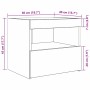 vidaXL Nachttisch Eiche handwerklich, 50x40x45 cm. Modernes Design mit offenem Regal und Schublade aus Holzwerkstoff.