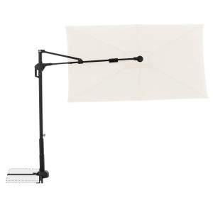 Doppler Ampelschirm, 245x135 cm, naturfarben, mit Kurbel. Sonnenschutz für Garten und Balkon.