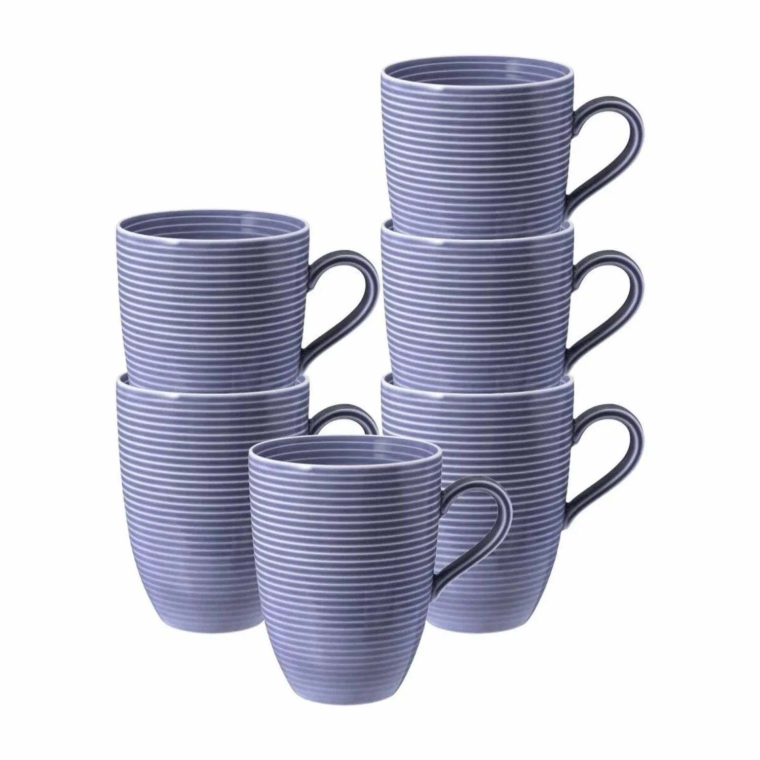 Seltmann Weiden Beat Color Glaze Kaffeebecher 350 ml 6er Set Fliederblau