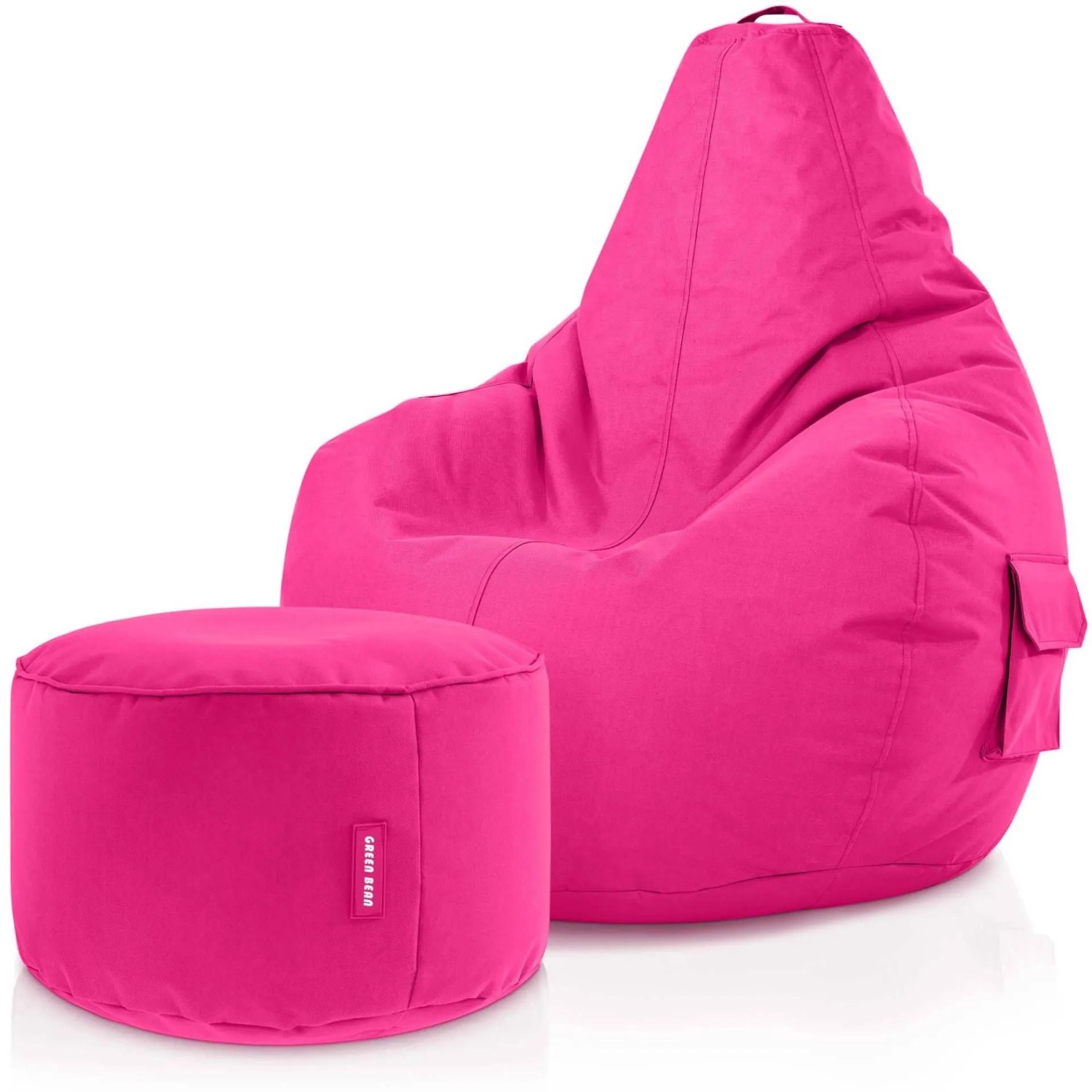 Green Bean Sitzhocker 2er Set Cozy + Stay 70 x 80 x 90 cm Wetterfest Pink