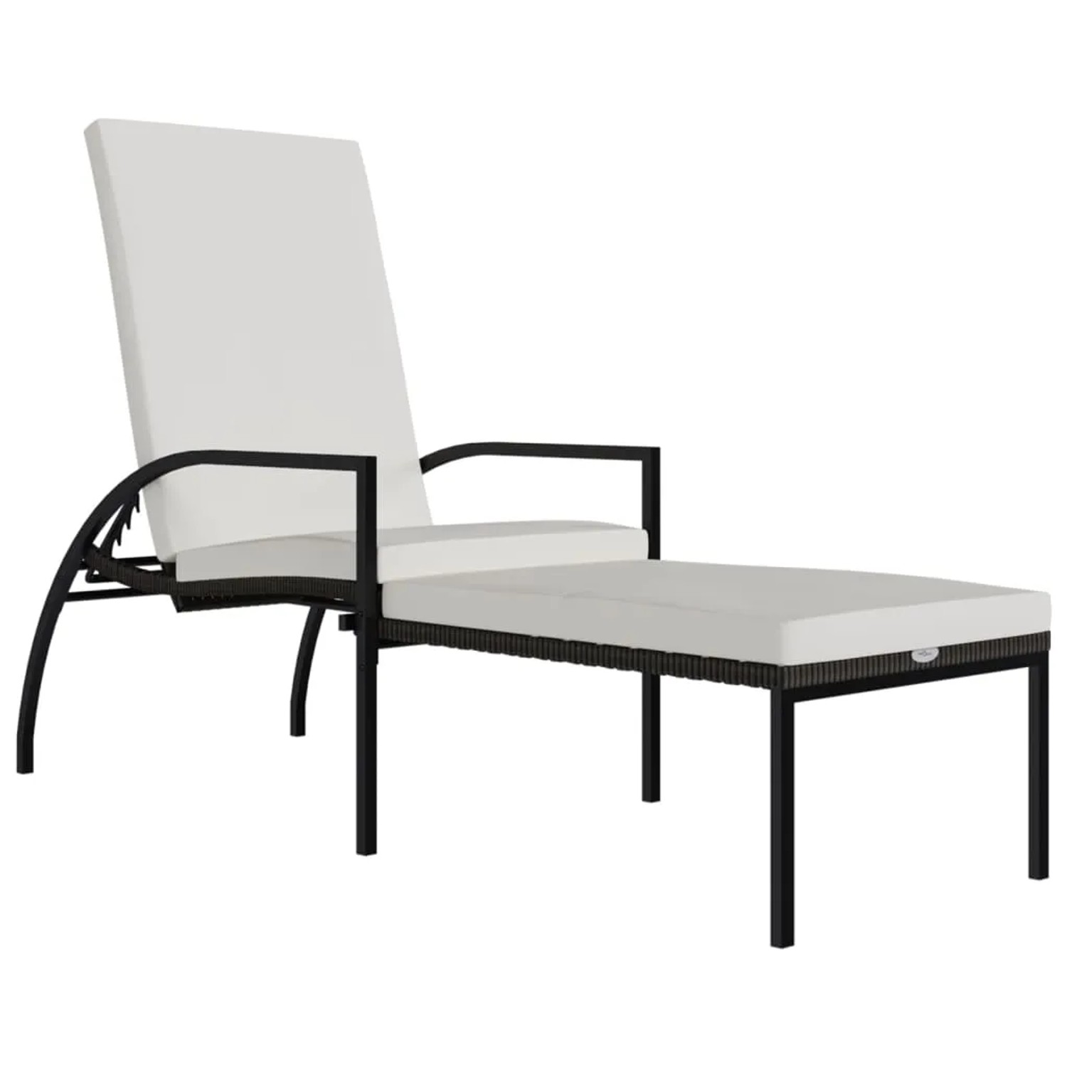 vidaXL Sonnenliege mit Fußhocker PE-Rattan Braun 317628