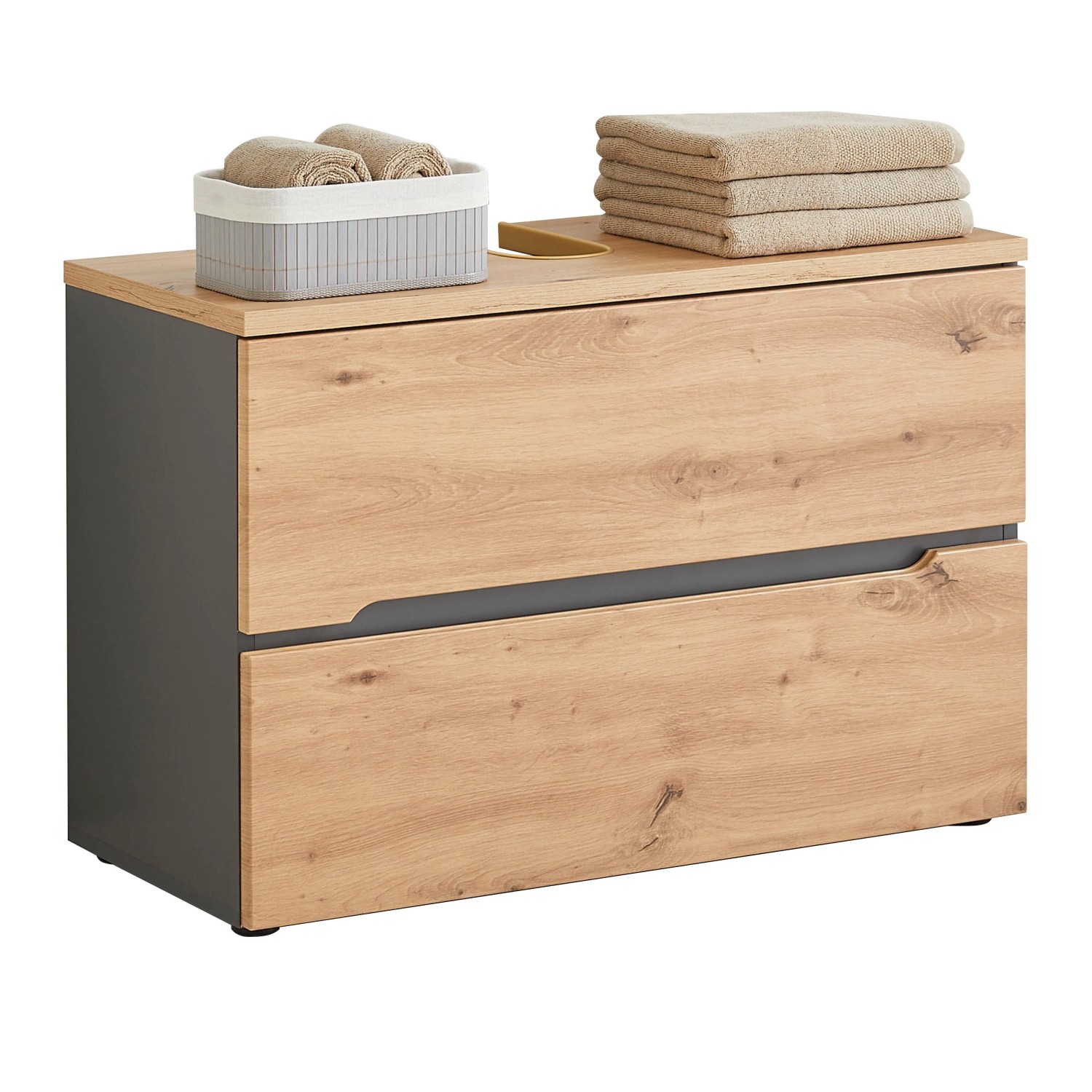 Mömax Waschbeckenunterschrank Memphis Artisan Eiche/Grau