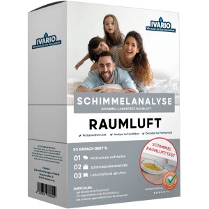 Ivario Schimmeltest Raumluft zur Analyse im Labor. Testkit zur Schimmelpilz-Prüfung der Raumluft.