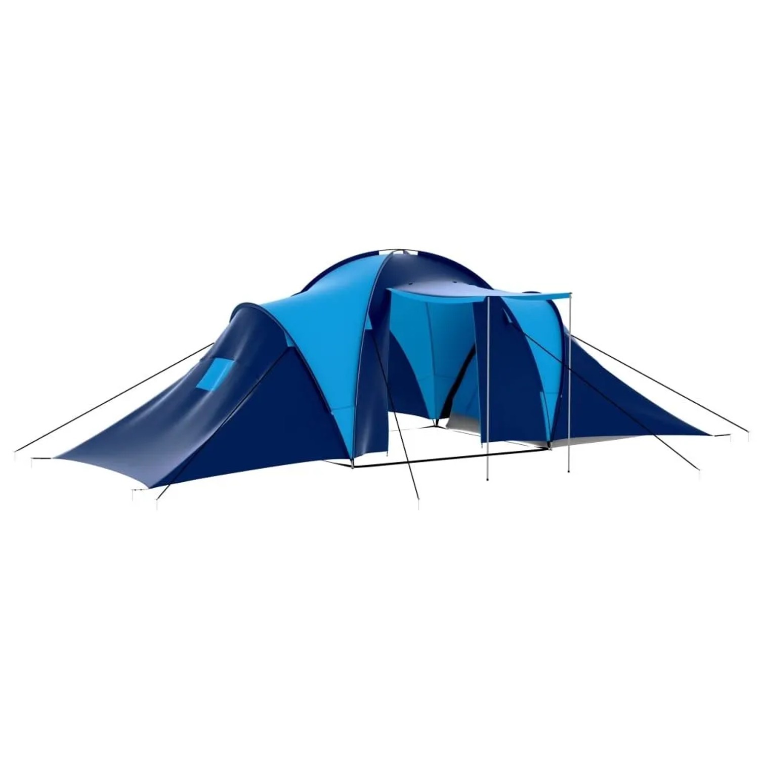vidaXL Campingzelt Stoff 9 Personen Dunkelblau und Blau 90411 günstig online kaufen