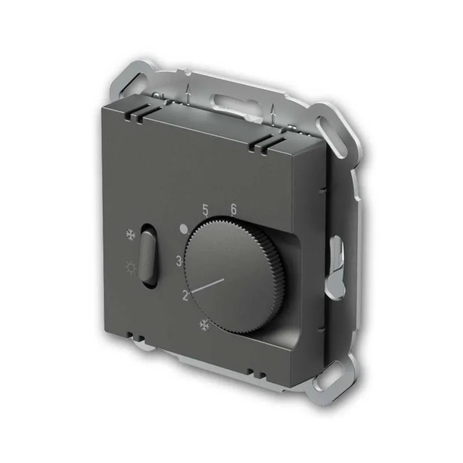 TEM LOGIQ Thermostat Schalter Anthrazit ohne Rahmen
