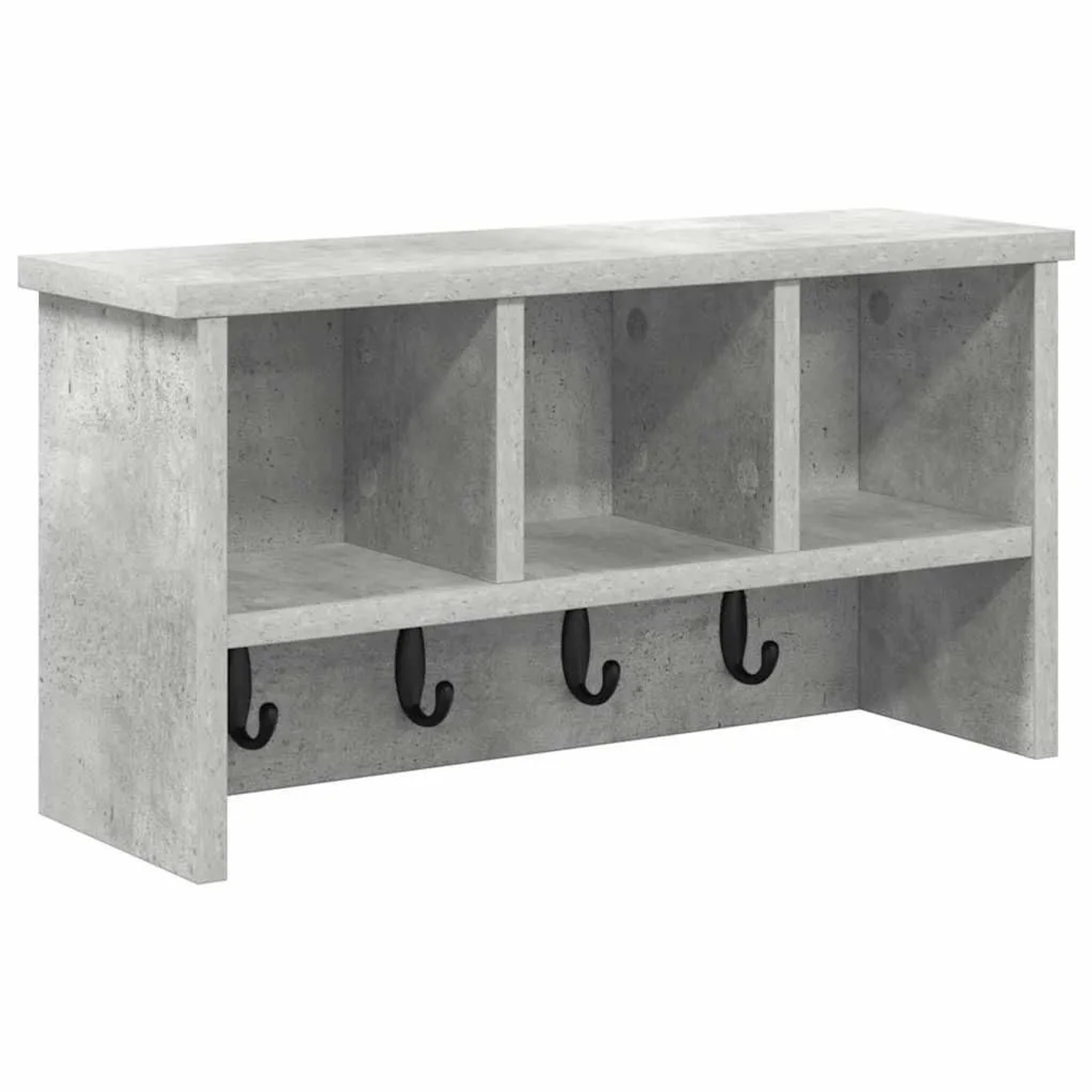 vidaXL Wandmontierter Kleiderständer Betongrau 50 x 16 x 26 cm 874310