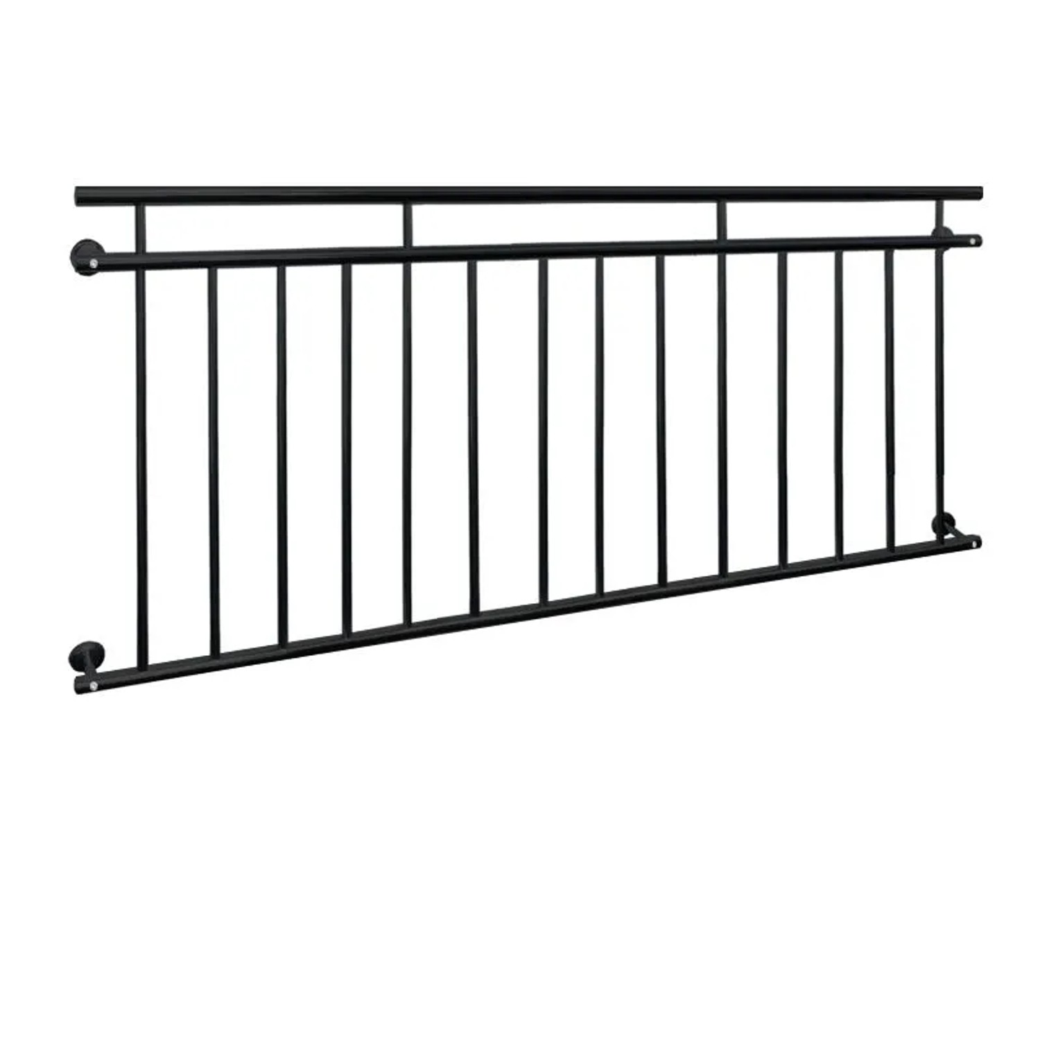 ECD Germany Französisches Balkongeländer 184 x 90 cm Schwarz Stahl kaufen bei OBI