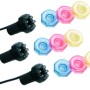 Ubbink MiniBright Teichbeleuchtung Set mit 3 Leuchten, Farbwechsel-Kappen und Trafo.