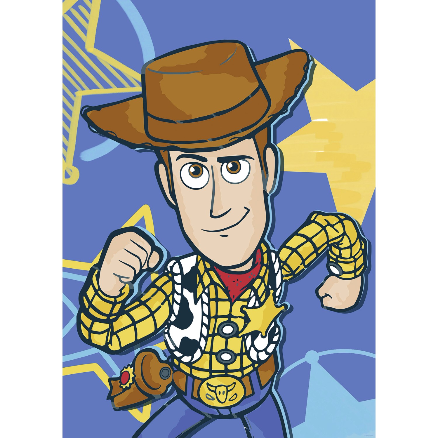 Komar Wandbild Disney and Pixar Toy Story Woody 50 cm x 70 cm Blau günstig online kaufen