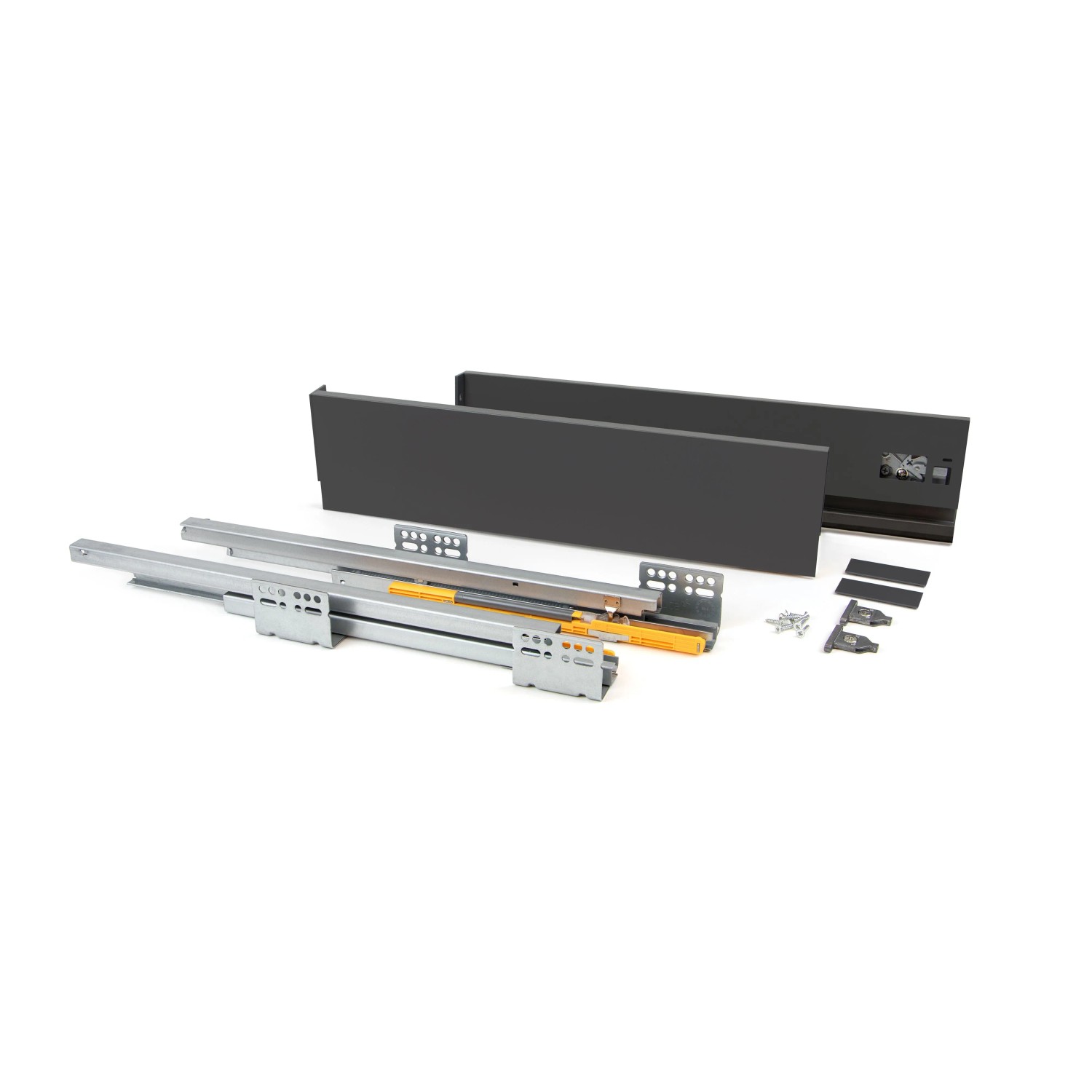 Emuca Außenschublade Concept 30Kg Höhe 138mm Tiefe 400mm Stahl Anthrazitgrau