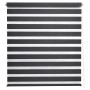 Sol Royal Doppelrollo SolDecor DL2, 85x150cm, schwarz, für Fenster, mit Streifen