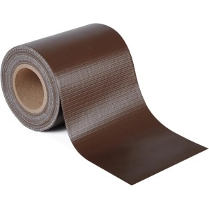WOLTU Sichtschutzstreifen 19cm x 35m 25 Befestigungsclips Braun