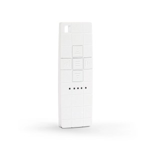 Weiße Avosdim 5-Kanal Fernbedienung zur Rollladensteuerung.