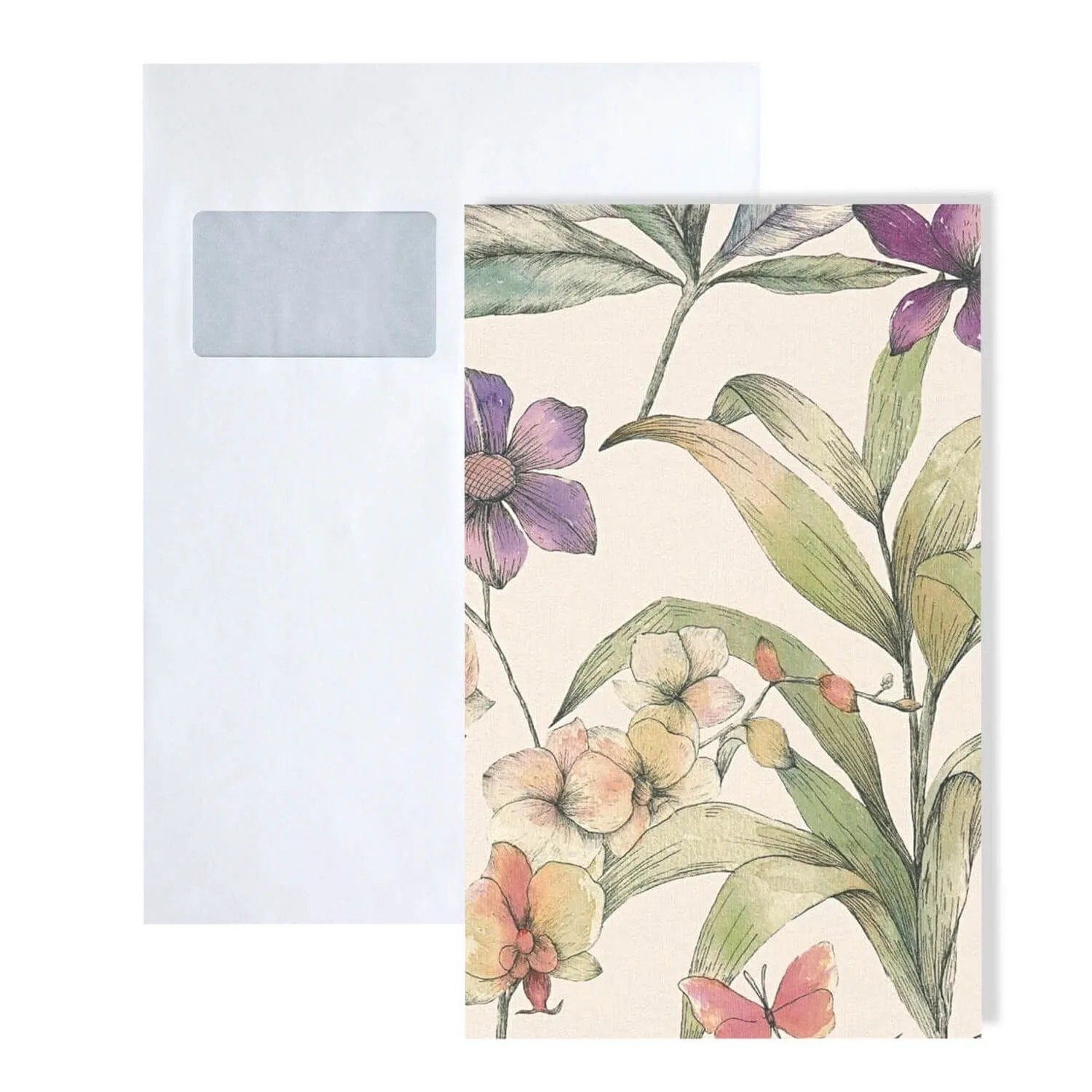 PROFHOME S-791872-GU DIN A4 Muster der Floralen Tapete 1 Musterstück