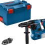 Bosch Professional Akku-Bohrhammer GBH 18 V-28 CF mit L-Boxx, Zusatzhandgriff und Wechselfutter.