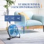 HOMCOM Retro Tischventilator: Schwarzer Ventilator im Retro-Stil mit starkem Luftstrom und 3 Geschwindigkeiten.