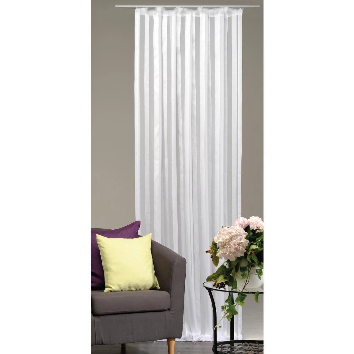 Arsvita Dekoschal Streifen Halbtransparent Universalband 140 cm x 175 cm We günstig online kaufen