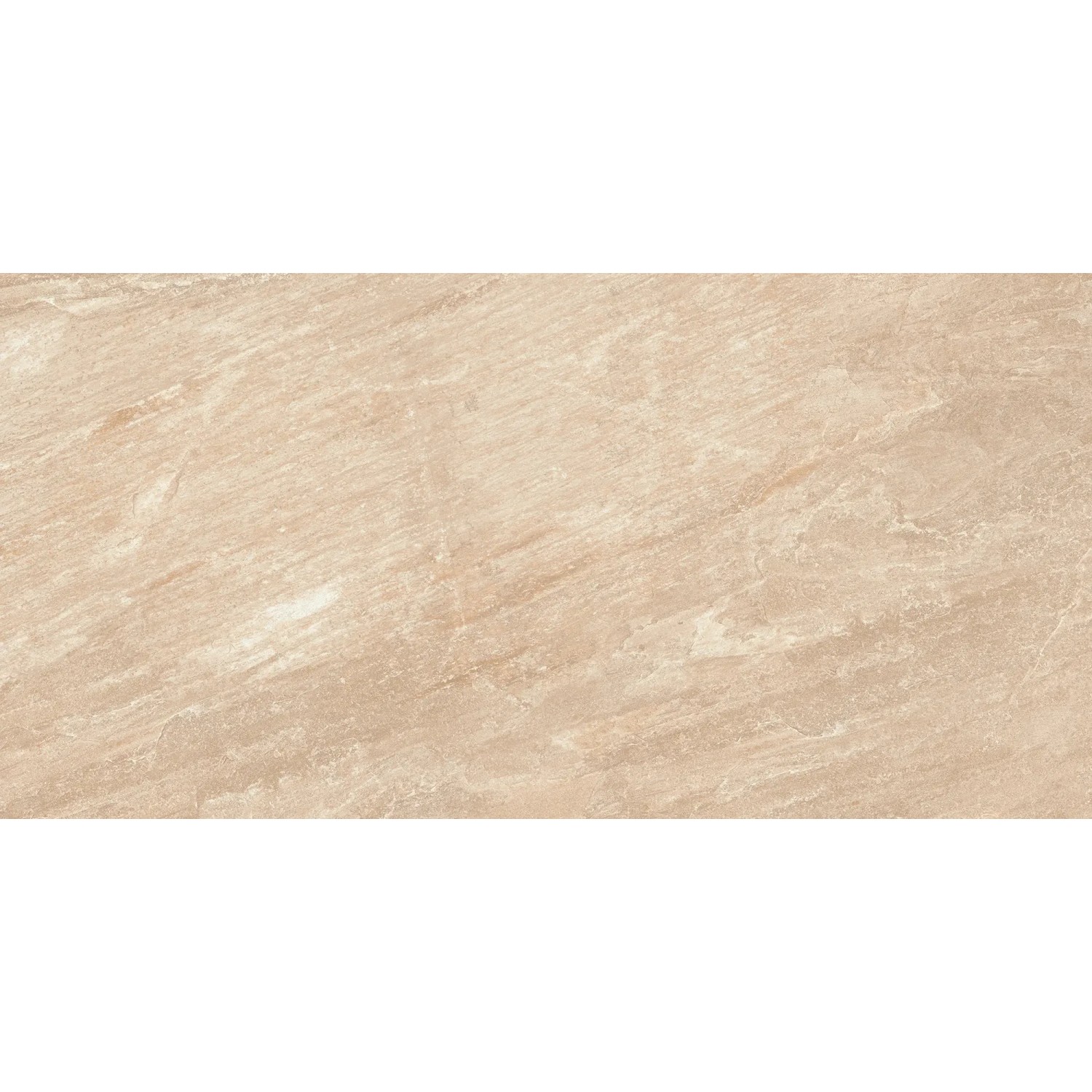 Beige Feinsteinzeug Bodenfliese Olympus, 59,7x119,7 cm, matte Steinoptik für Innen- und Außenbereich.