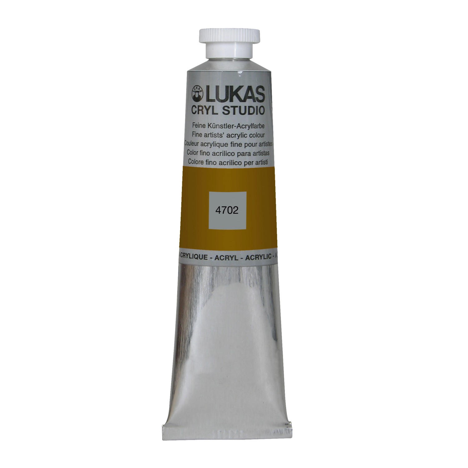 Lukas Cryl Studio Acrylfarbe Aluminiumtube Dunkel Ocker 75ml