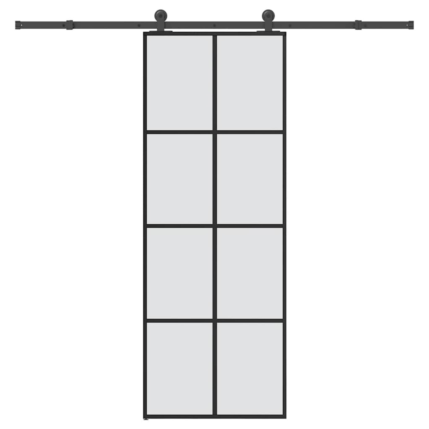 vidaXL Schiebetür mit Beschlag 76x205 cm ESG-Glas & Aluminium 3332888 günstig online kaufen