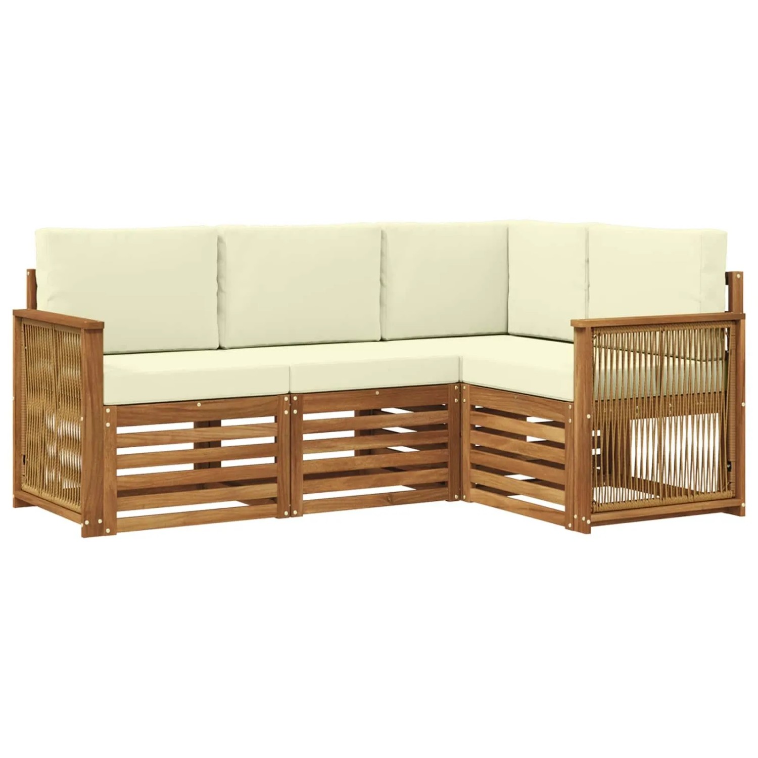 vidaXL Sofagarnituren mit Kissen 4 Stk Massivholz Akazie 3384296