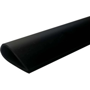 Schwarzes Arcansas Klemmprofil aus PVC, 15x7x1000 mm, für vielseitige Anwendungen.