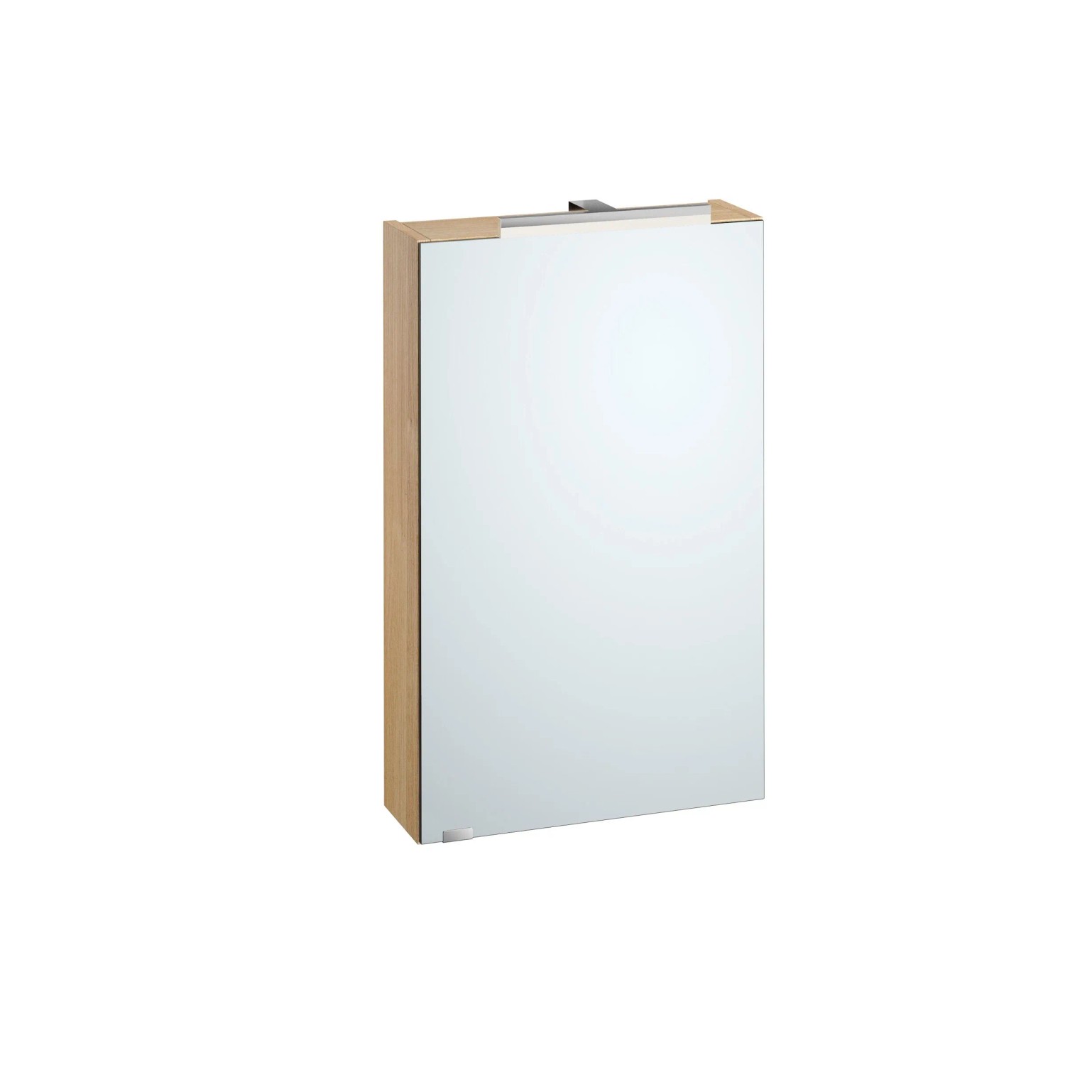 Erst-Holz Badschrank Spiegelschrank mit Licht und Steckdose Eiche Dekor
