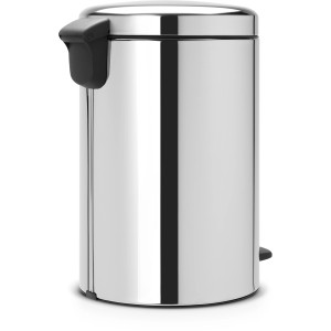 Brabantia Treteimer NewIcon 20 l, Edelstahl Mülleimer mit Pedal und Soft-Close-Deckel.