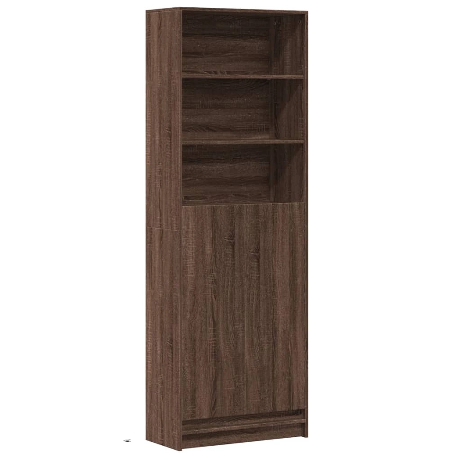 vidaXL Highboard mit LED-Beleuchtung Braun Eichen-Optik 69x32,5x200 cm 3307 günstig online kaufen