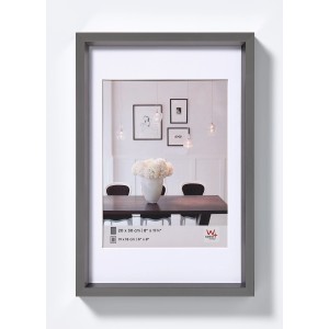 Walther Design Steel Style Bilderrahmen 50x70 cm, Stahlgrau, Kunststoffrahmen für Dekoartikel & Wohnaccessoires.