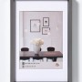 Walther Design Steel Style Bilderrahmen 50x70 cm, Stahlgrau, Kunststoffrahmen für Dekoartikel & Wohnaccessoires.