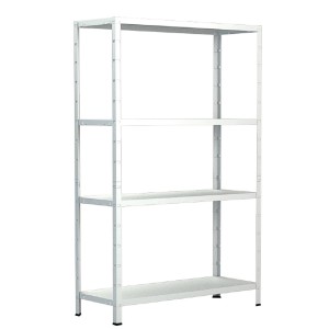 Weißes Schulte Steck-Grundregal, 180x100x40 cm, mit 4 Böden. Ideal für Regalböden & Möbelbau.