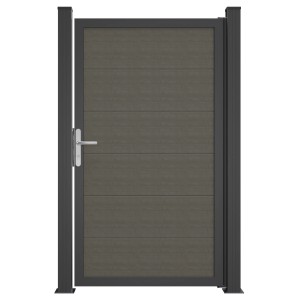 GroJa Tor BasicLine Nova 1-flügelig 100 cm x 180 cm Grey Ash Cut