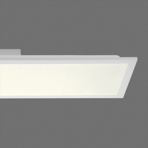 Weißes, flaches Just Light LED-Panel 100x25 cm. Moderne Deckenlampe für Wohnräume.