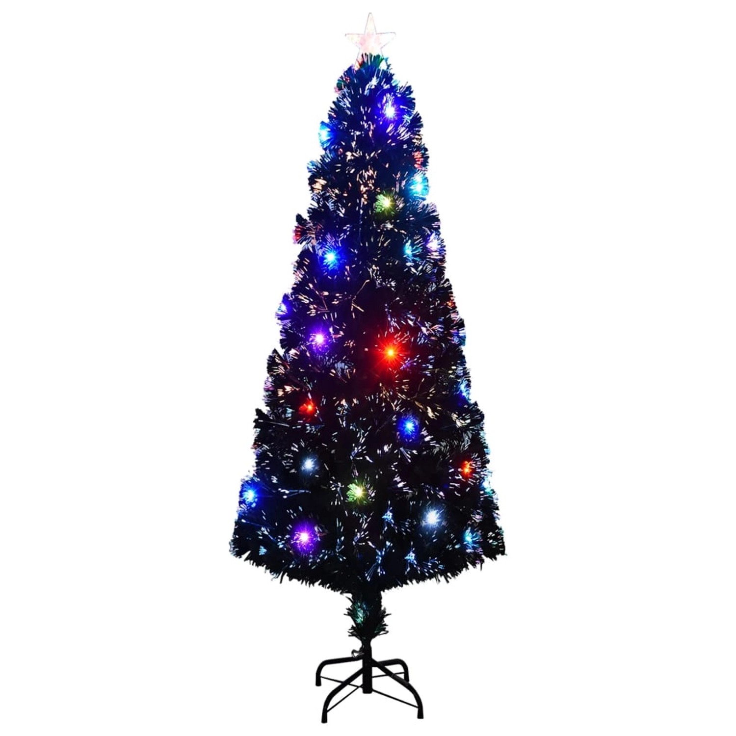 vidaXL Künstlicher Weihnachtsbaum mit StänderLED 240 cm Fiberoptik