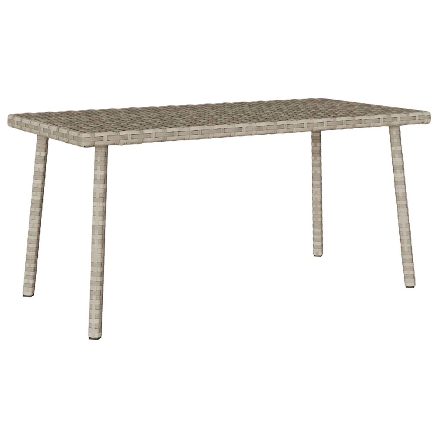 vidaXL Garten-Couchtisch Rechteckig Hellgrau 80x40x37 cm Poly Rattan 410405 günstig online kaufen