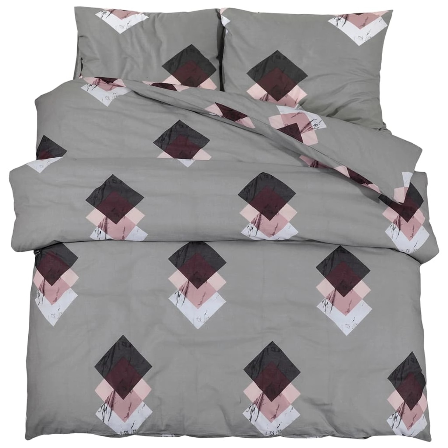 vidaXL Bettwäsche-Set Grau 200x200 cm Baumwolle 136463 günstig online kaufen