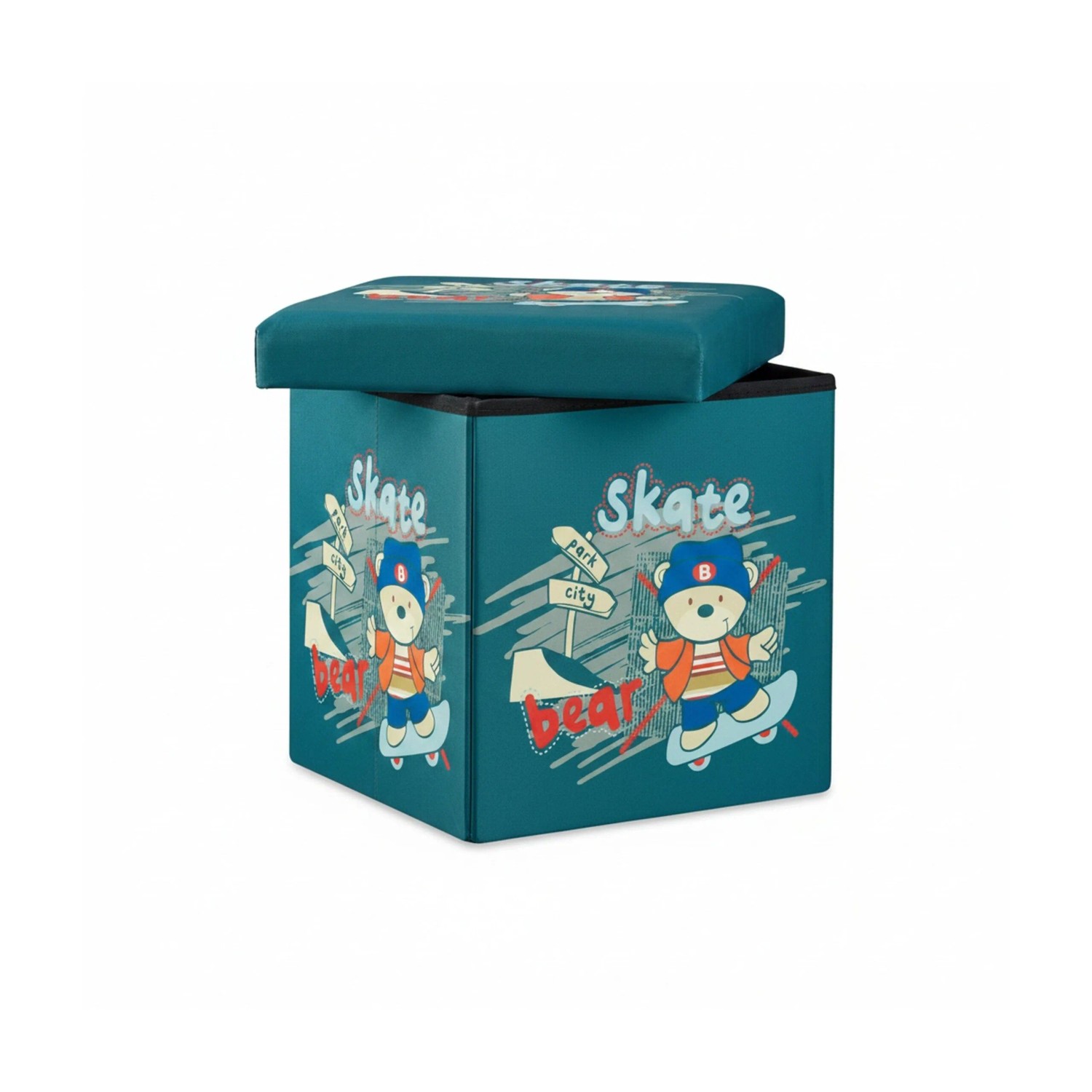 Relaxdays Sitzhocker Polyester Faltbar Mit Stauraum 38 cm x 38 cm x 38 cm 2,5 kg
