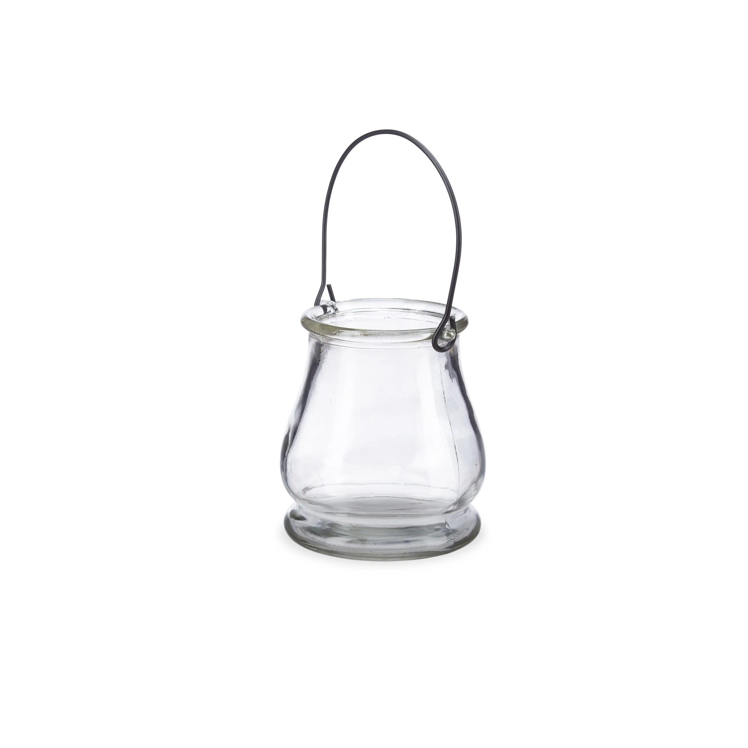 Relaxdays Windlicht Glas mit Henkel 12er Set 10 cm x 8,5 cm
