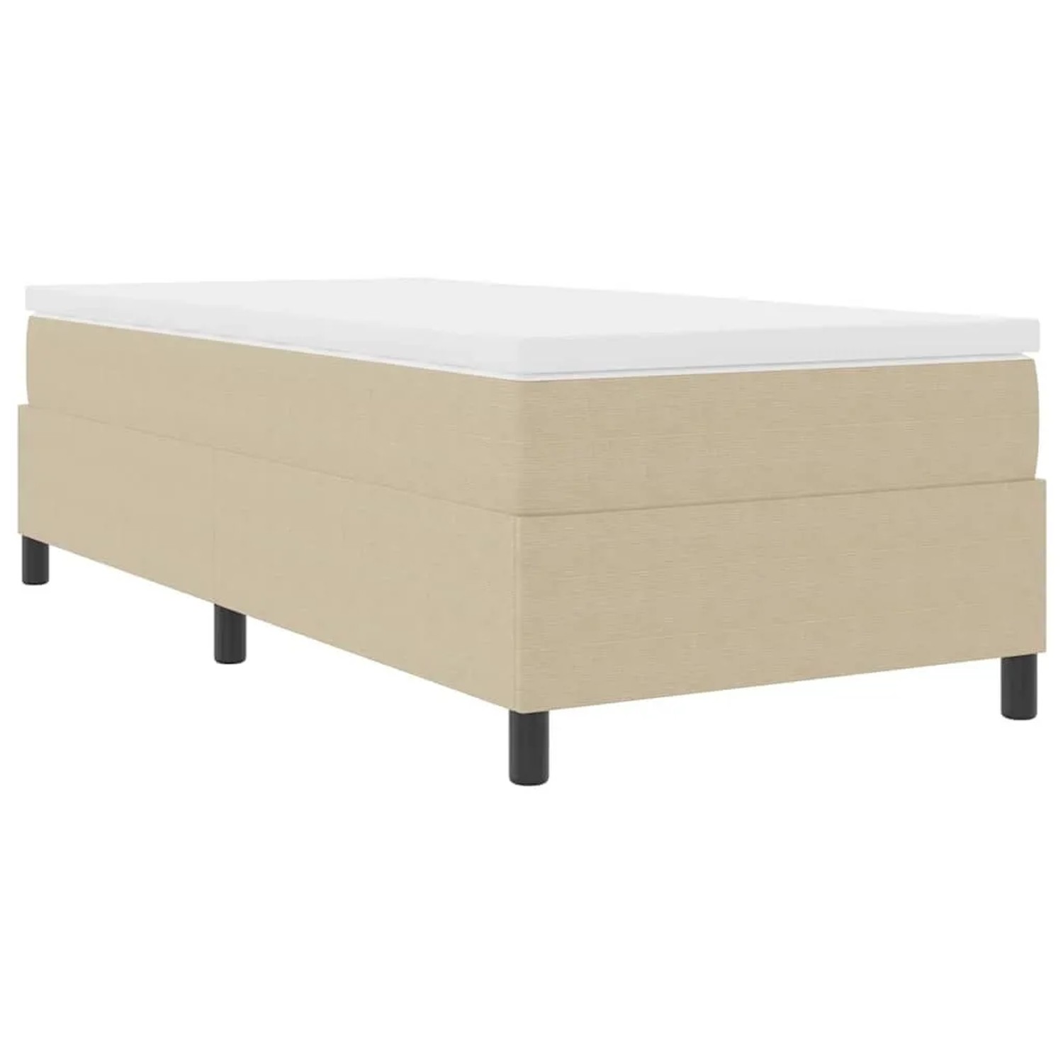vidaXL Boxspringbett Hellgrau und Weiß 193 x 90 x 60 cm Cordstoff 3337441 günstig online kaufen