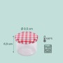 Relaxdays Einmachgläser Glas Stahl Transparent Rot Weiß Twist-Off Luftdicht 50er Set 220 ml 6,5 cm x 8,5 cm 0,18 kg_4
