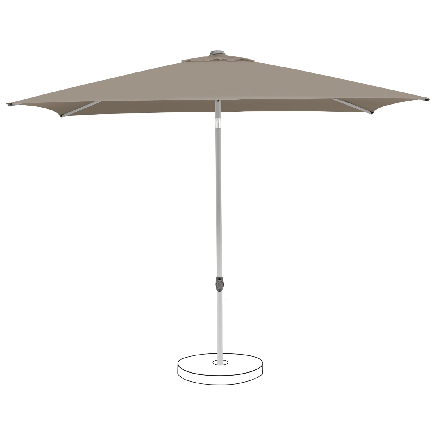 Suncomfort by Glatz Marktschirm Taupe hell mit Handöffner günstig online kaufen