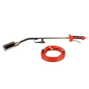 Rothenberger Anwärmbrenner Piezo 60 mit Gasschlauch für Unkrautvernichtung und mehr.