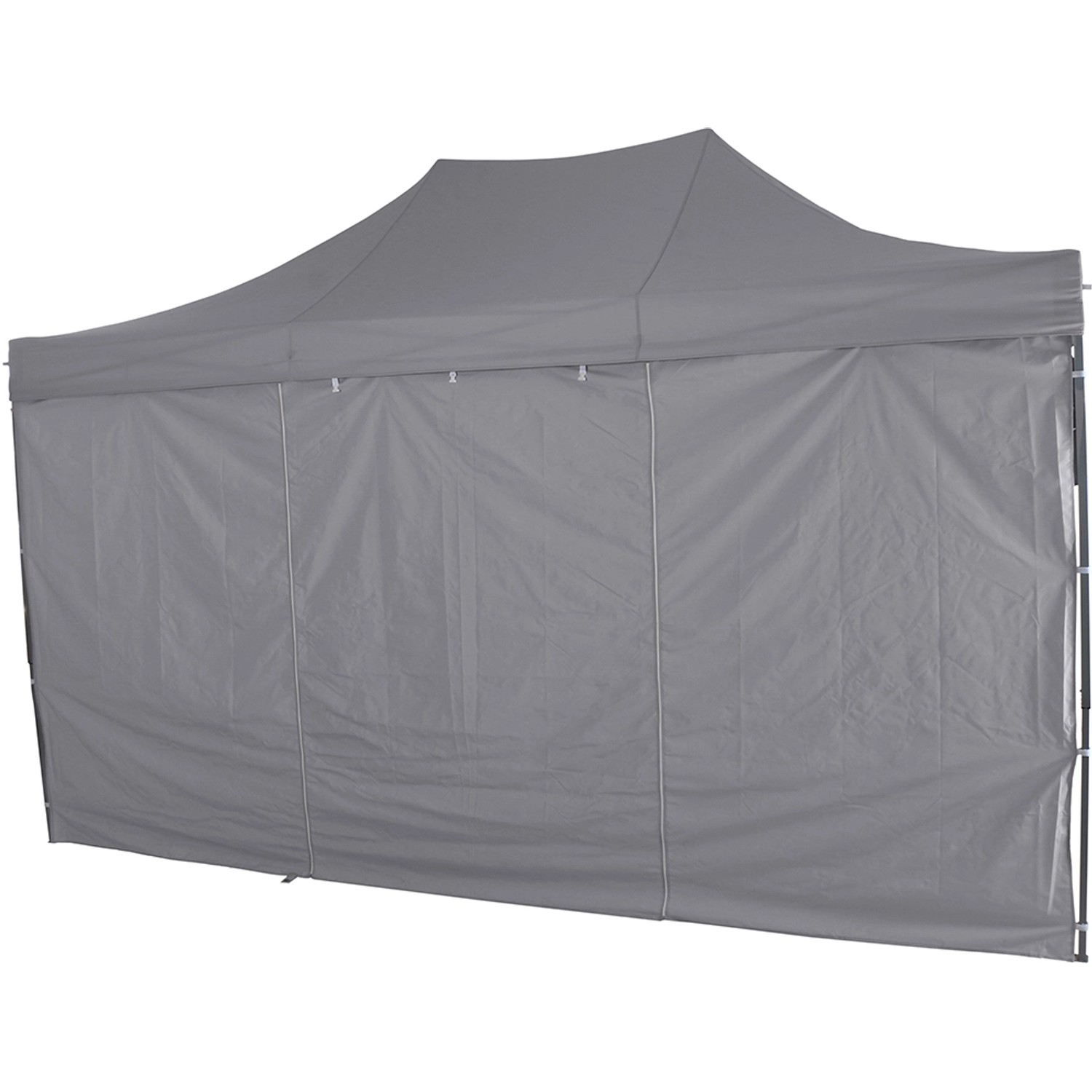 Grauer Siena Garden Allrounder Pavillon 300x450 cm mit Seitenteilen.