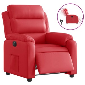 vidaXL Relaxsessel Elektrisch Rot Kunstleder 3205033