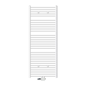 Weißer ECD Germany Badheizkörper 750x1800 mm mit Universal Eck Anschlussgarnitur.