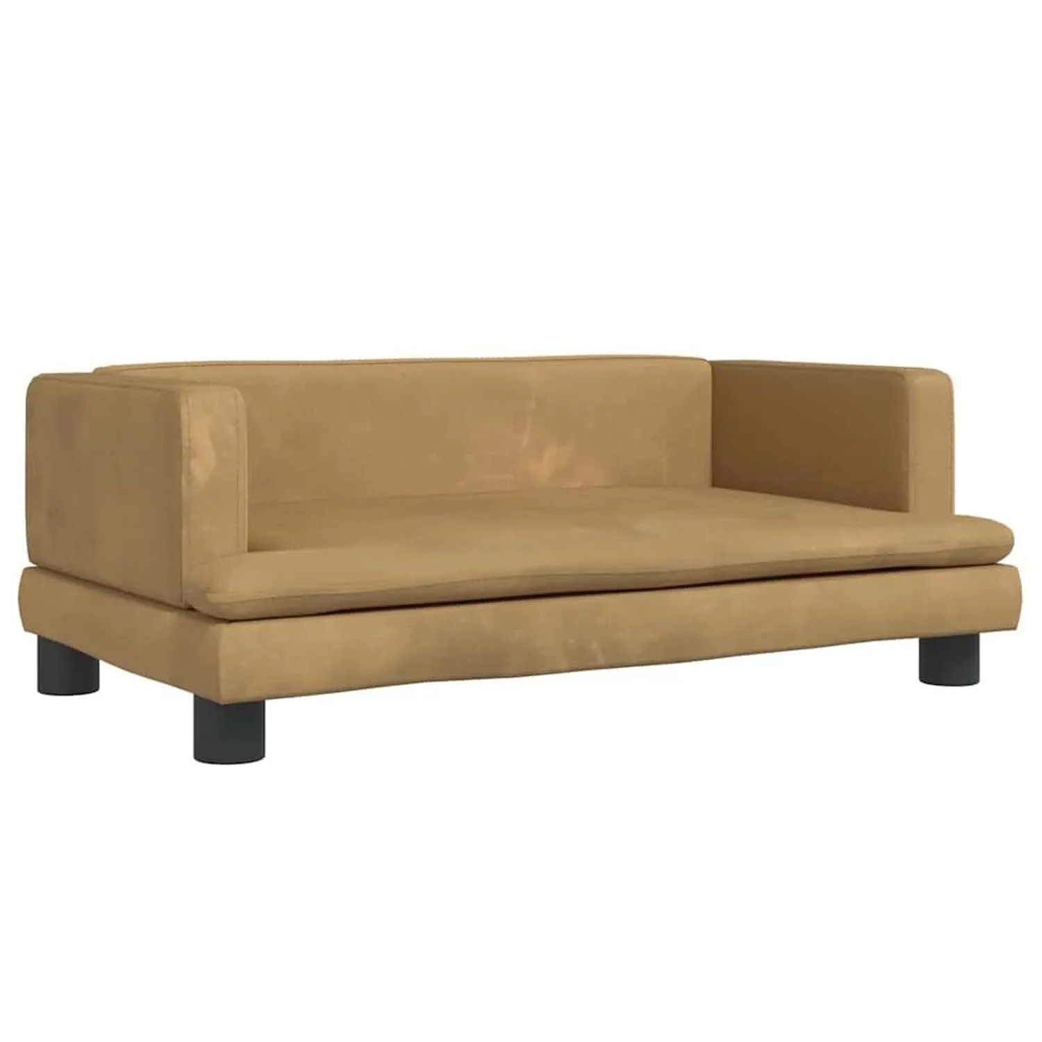 vidaXL Kindersofa Braun 80x45x30 cm Samt 3196310