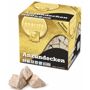 Anzündecken Flash Gold 1 kg im Karton, Premium Qualität für Grill, Kamin und Ofen.